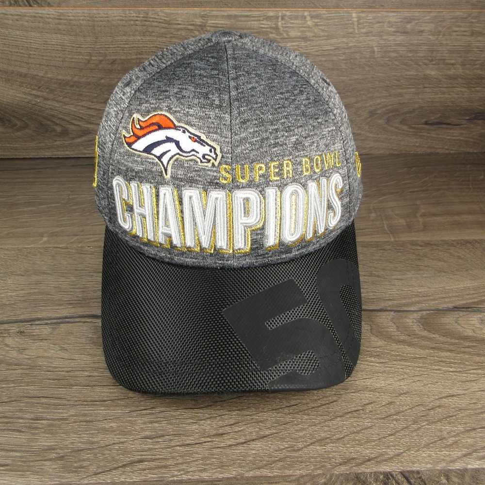 Denver Broncos Hat Cap Strap Back NFL Football Super Bowl 50 Champions New Era